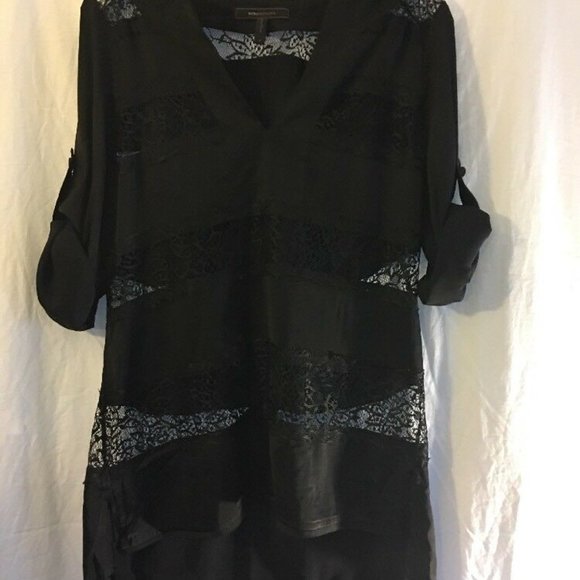 BCBG Max Azria Erid Black Lace Insert Tunic - Picture 3 of 7